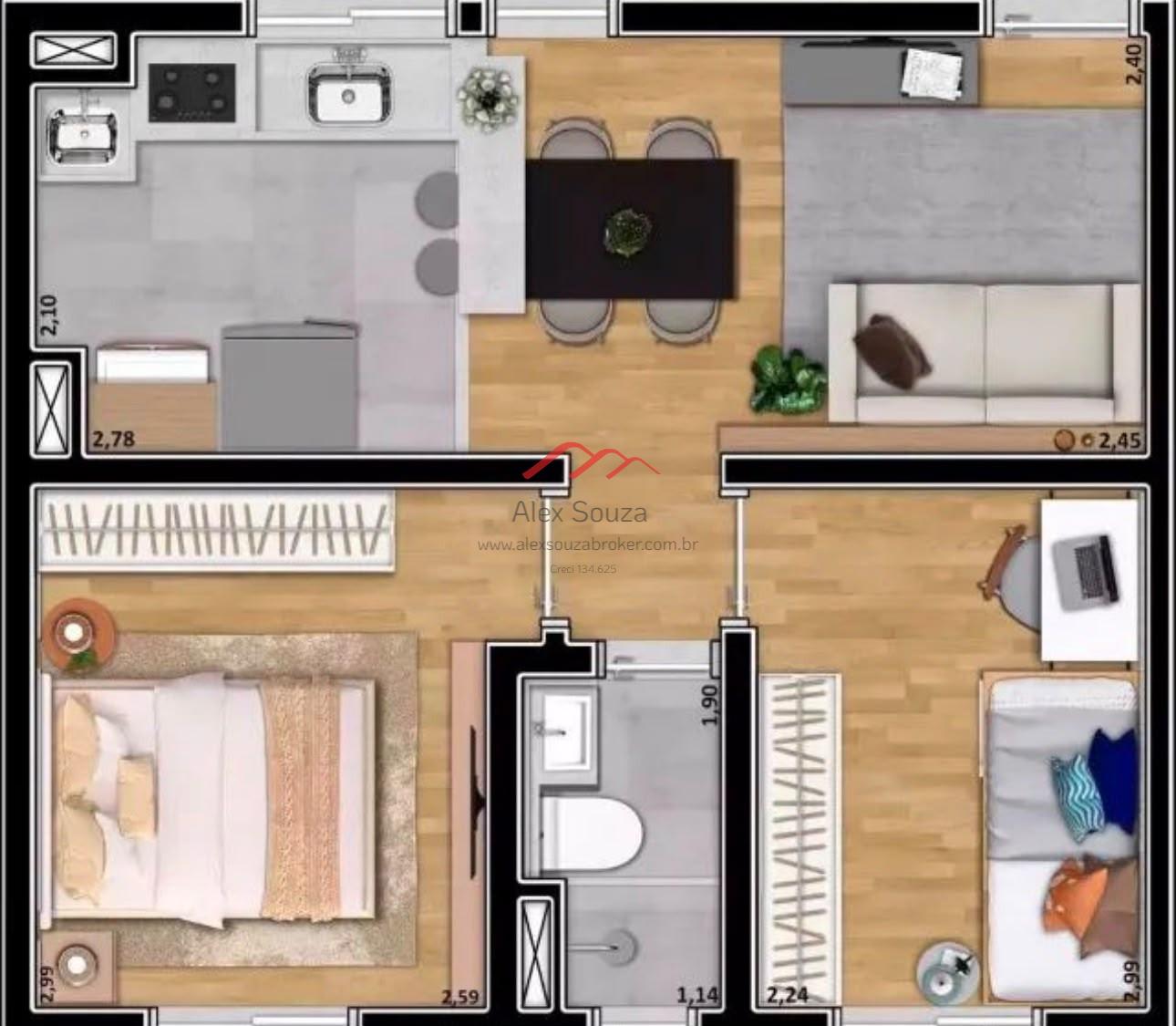 Apartamento, 2 quartos, 42 m² - Foto 15