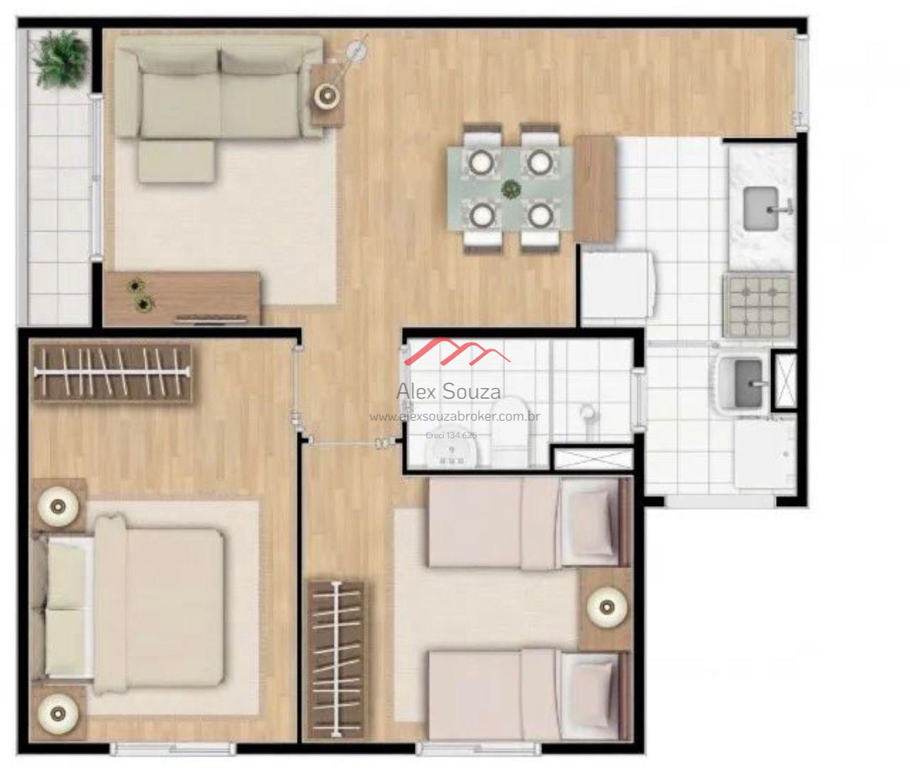 Apartamento, 2 quartos, 49 m² - Foto 8