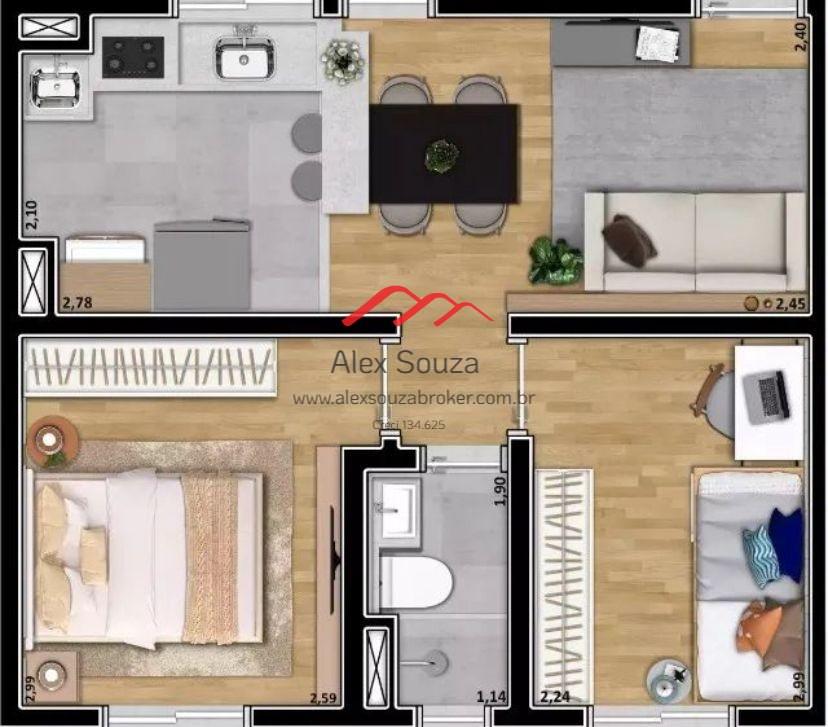 Apartamento, 2 quartos, 40 m² - Foto 5